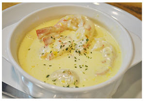 Shrimp and Scallop in White Sauce